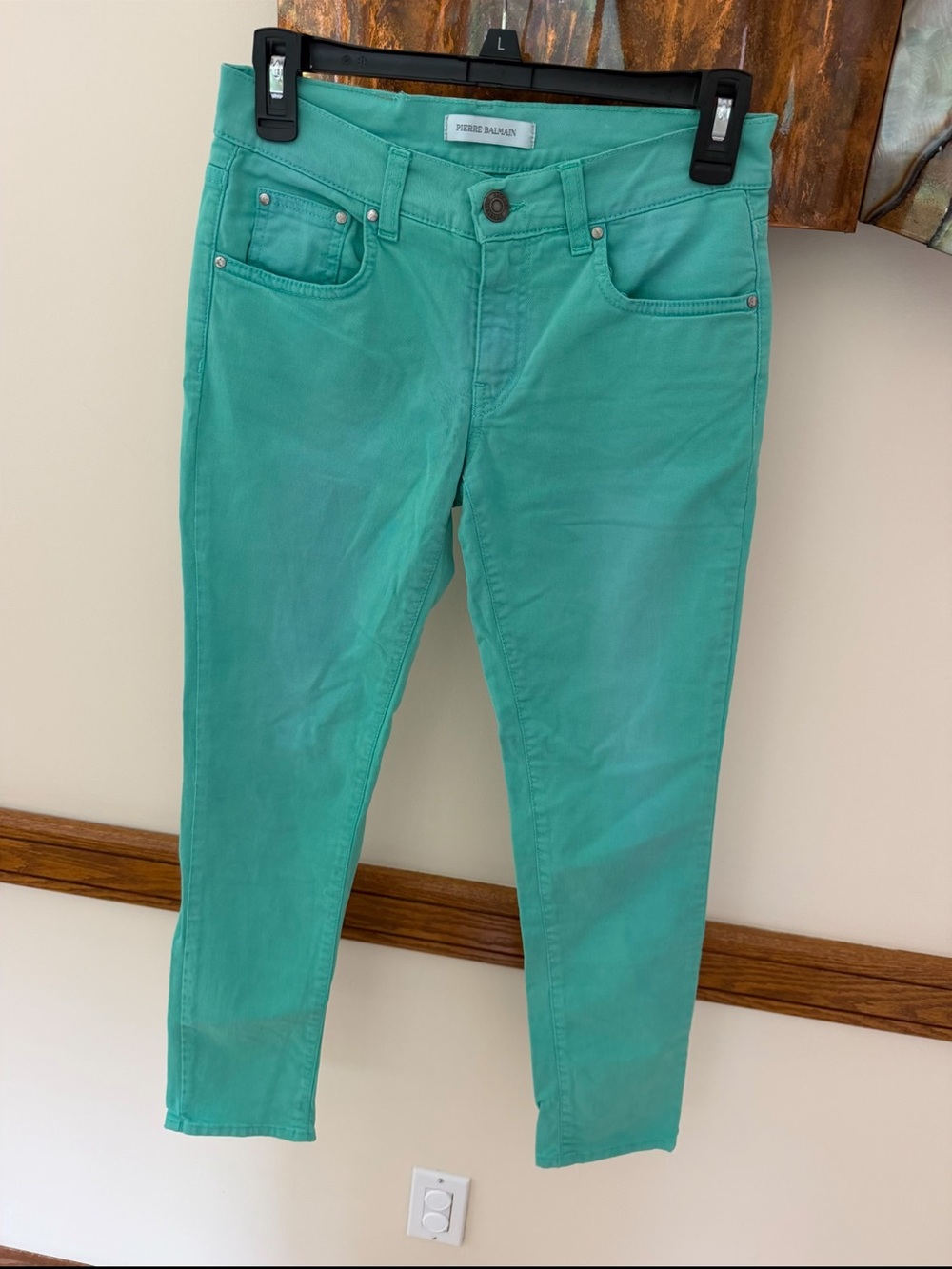 Pierre Balmain Teal Jeans 26